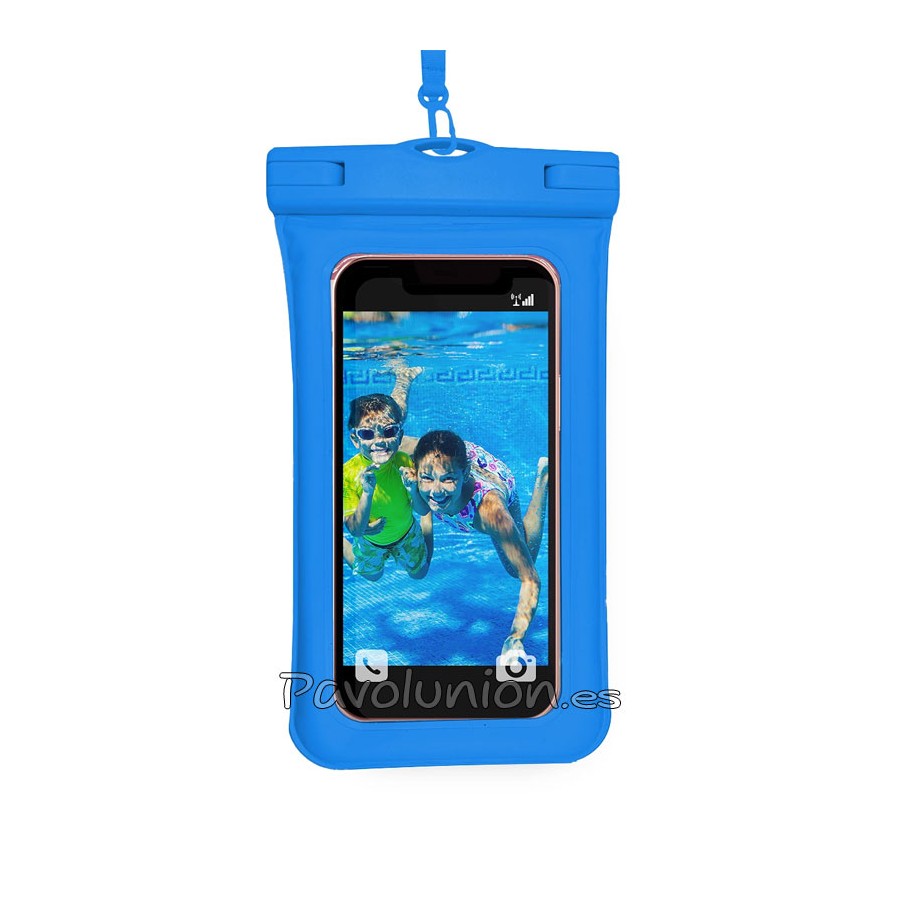 Funda Impermeable para piscinas, gracias a su cierre doble y hermético protege totalmente el móvil