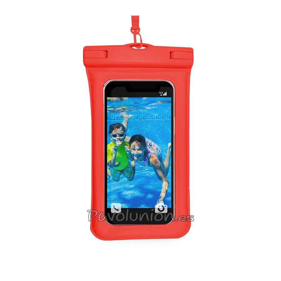 Funda Impermeable para piscinas, gracias a su cierre doble y hermético protege totalmente el móvil