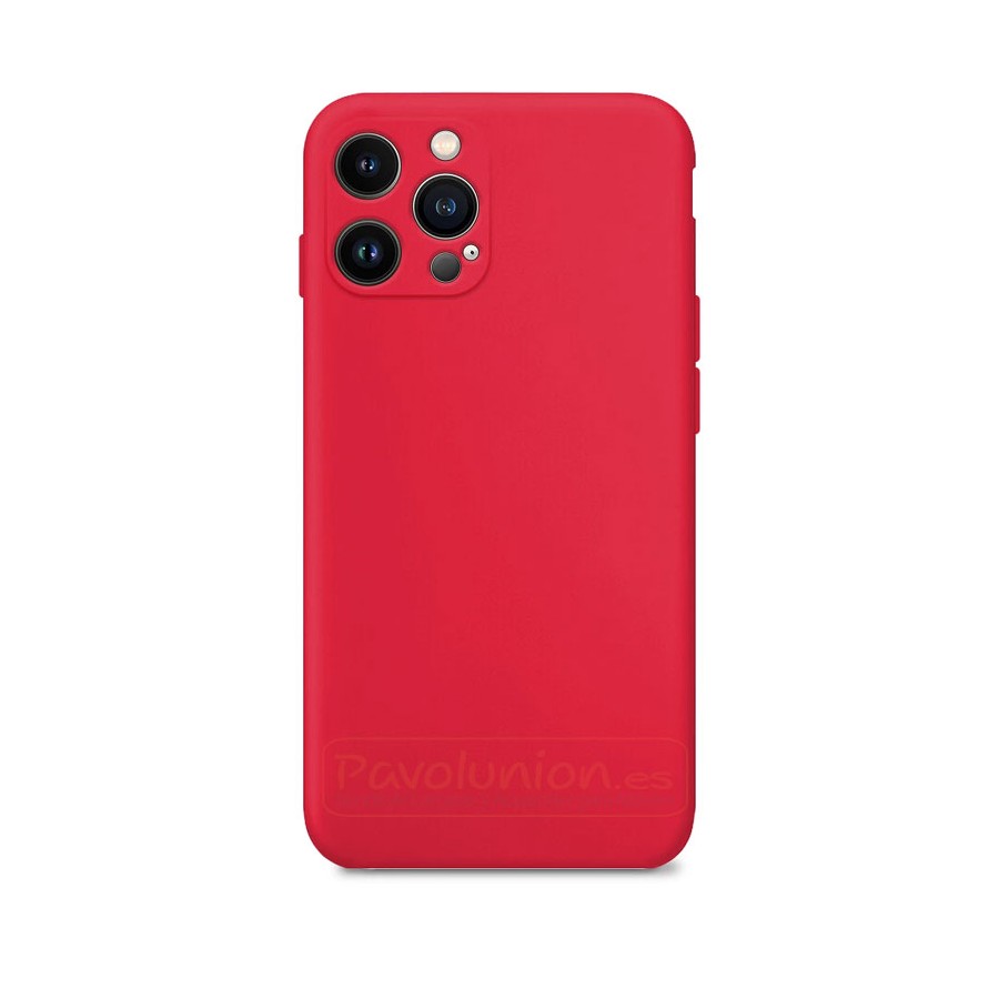 Carcasa Iphone 13 Pro de Silicona Suave de color Rojo