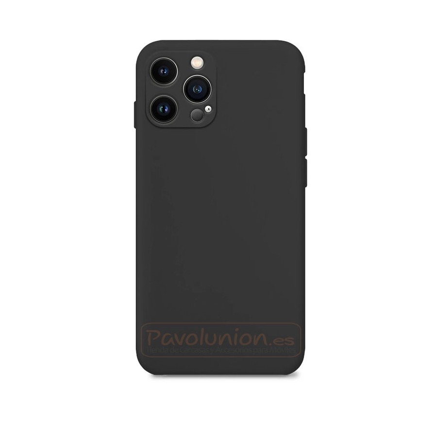 Carcasa Iphone 13 Pro de Silicona Suave de color Negro